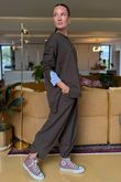 Made in Italy Lagenlook Chill Sweatshirt Coffee Bean **